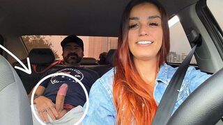 The girl knew the car would break down, so she prepared for intimacy