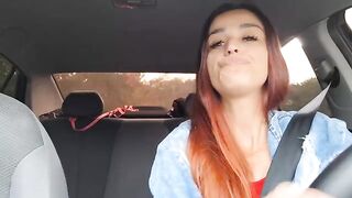 The girl knew the car would break down, so she prepared for intimacy
