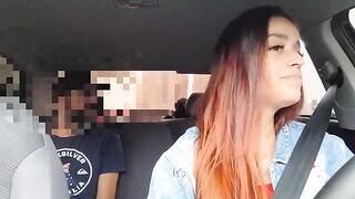 The girl knew the car would break down, so she prepared for intimacy