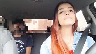 The girl knew the car would break down, so she prepared for intimacy