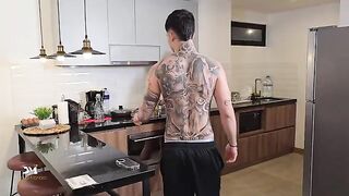 The coffee got cold while the MILF finished with a bang