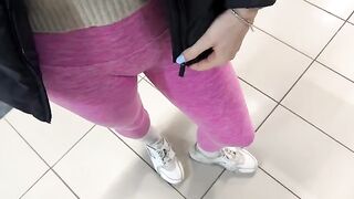 Don't turn around, just moan louder. It's a thrilling public bathroom encounter