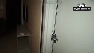 A hot chick is having fun with her stepbrother in a steamy hotel scene