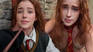 A girl in a steamy scene from Harry Potter gets a messy finish