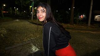 A cute Latina girl was fucked hard in her ass by a big dick