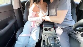 The back seat turned into a bed of passion for two