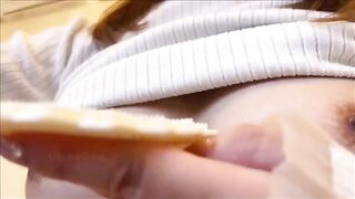 A Japanese woman's tight pussy makes her cum and she loses track of time