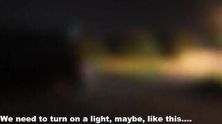 A woman has sex with three guys in the car and gets cum on her face