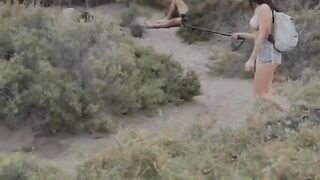 A huge dick stretches a tight fit girl in a daring scene