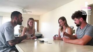 A couple swaps their partners and continues to fuck until the end