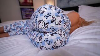 Step mom helps step son with his early morning urges