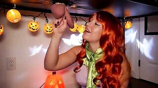 The spirit of Halloween determinedly fucks the red-haired beauty Daphne