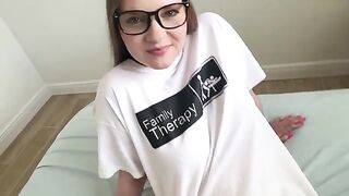 The girl is hit by an intense fantasy in the household