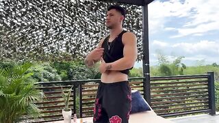A sexy brunette has sex with her handsome masseur after a steamy session