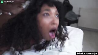 A cute girl is about to cum, she was fucked hard