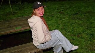 A girl has anal sex with a stranger in the park