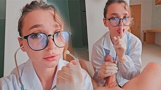 The nurse distracted me from the blowjob with her screams, stupid whore