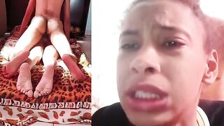 The ring tightens, and the cock bursts through the Brazilian beauty’s asshole