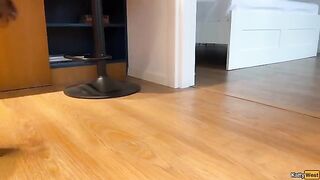 An incredible foot job turned into a wild anal session with a stunning model