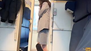 The guy was lucky to fuck the stewardess on the train