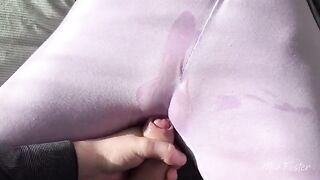 A girl rubs her wet pussy, showcasing a kinky stepsister fantasy