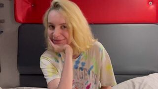 A young student got fucked on the train by a stranger