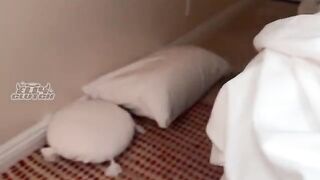 The best homemade sex video with a girl sharing a bed with her friend