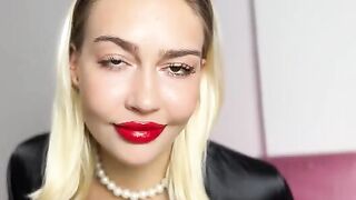 A hungry princess is asking for cum eating instructions