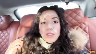 A man made a cumshot compilation of his cum on the face of babes