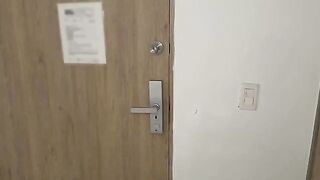 A woman made a surprise for her lover in her ass