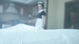 A scary ghost maid encounter on Halloween 2021, embodying Luna Roulette’s naughty spirit