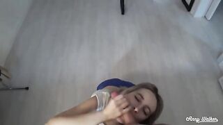 A man brought his stepsister to orgasm with his cock, an intense scene