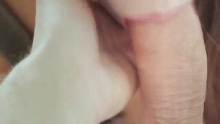 She loves such an orgasm! Sex while sitting with a busty wife in 4K part 1