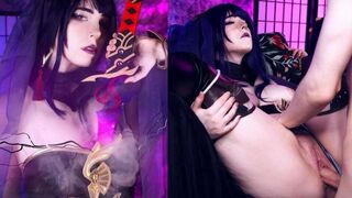 Raiden Shougun secret quest scene - cosplay MollyRedWolf's wolfpack