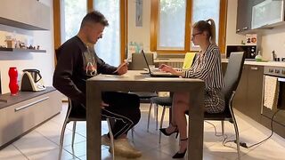The consultant is seduced by her client and fucked in her office