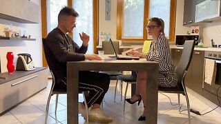 The consultant is seduced by her client and fucked in her office