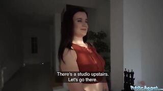 Little Eliss posed for a photography studio and got fucked publicly