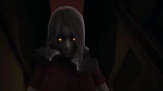 Red eyes ghost girl Alma in cowgirl pose POV