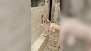 I cum in the shower after using my sex machine