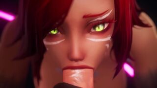 Taron has sex with Captain Mavel in an anime style scene