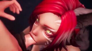 Taron has sex with Captain Mavel in an anime style scene