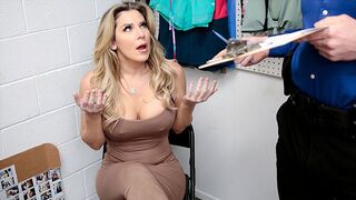 A gorgeous MILF, Kayla Paige, gets caught stealing and undergoes a strip search